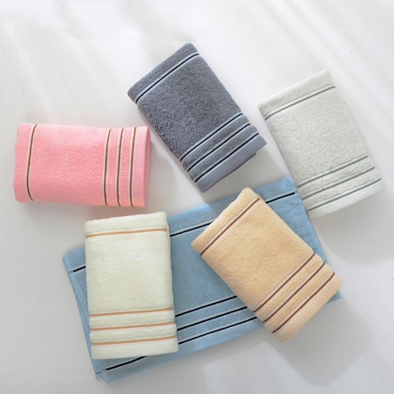 Cotton Hand Towel Absorbent Soft Stripes Towel 33x69cm