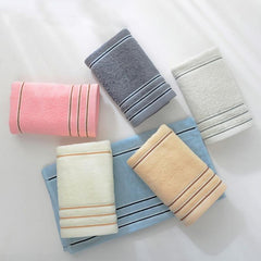 Cotton Hand Towel Absorbent Soft Stripes Towel 33x69cm