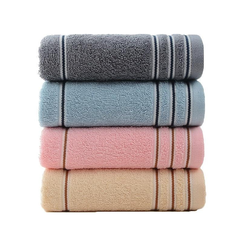 Cotton Hand Towel Absorbent Soft Stripes Towel 33x69cm