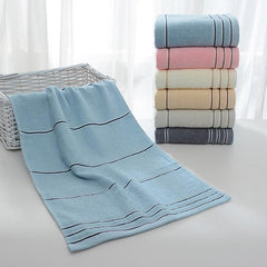 Cotton Hand Towel Absorbent Soft Stripes Towel 33x69cm