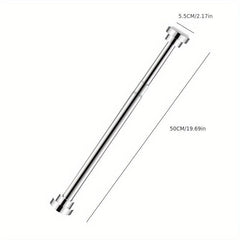 Adjustable Stainless Tension Shower Curtain Rod Bathroom Anti Slip Rod