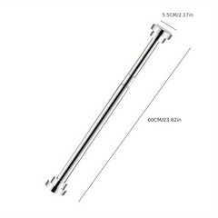 Adjustable Stainless Tension Shower Curtain Rod Bathroom Anti Slip Rod