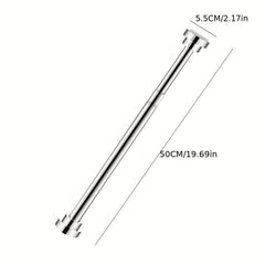 Adjustable Stainless Tension Shower Curtain Rod Bathroom Anti Slip Rod