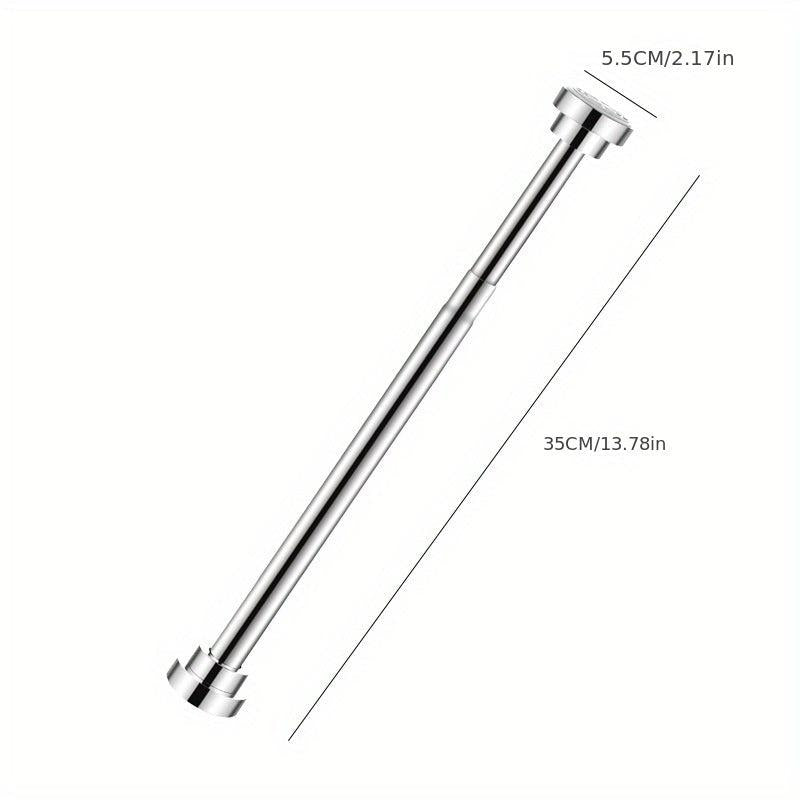 Adjustable Stainless Tension Shower Curtain Rod Bathroom Anti Slip Rod