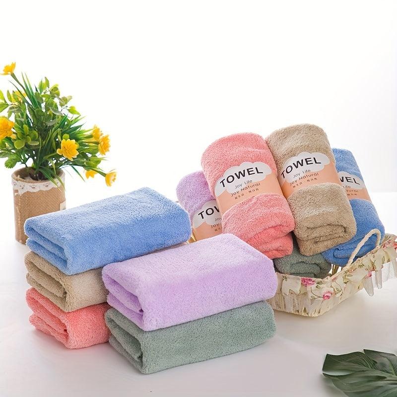 Coral Fleece Hand Towel Absorbent Soft Cotton Face Wash Towel Hotel Bathroom