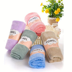 Coral Fleece Hand Towel Absorbent Soft Cotton Face Wash Towel Hotel Bathroom