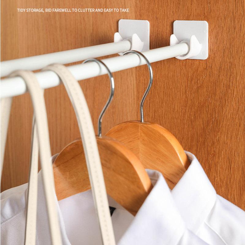 2pcs Adhesive Shower Curtain Rod Holder Bathroom Accessories