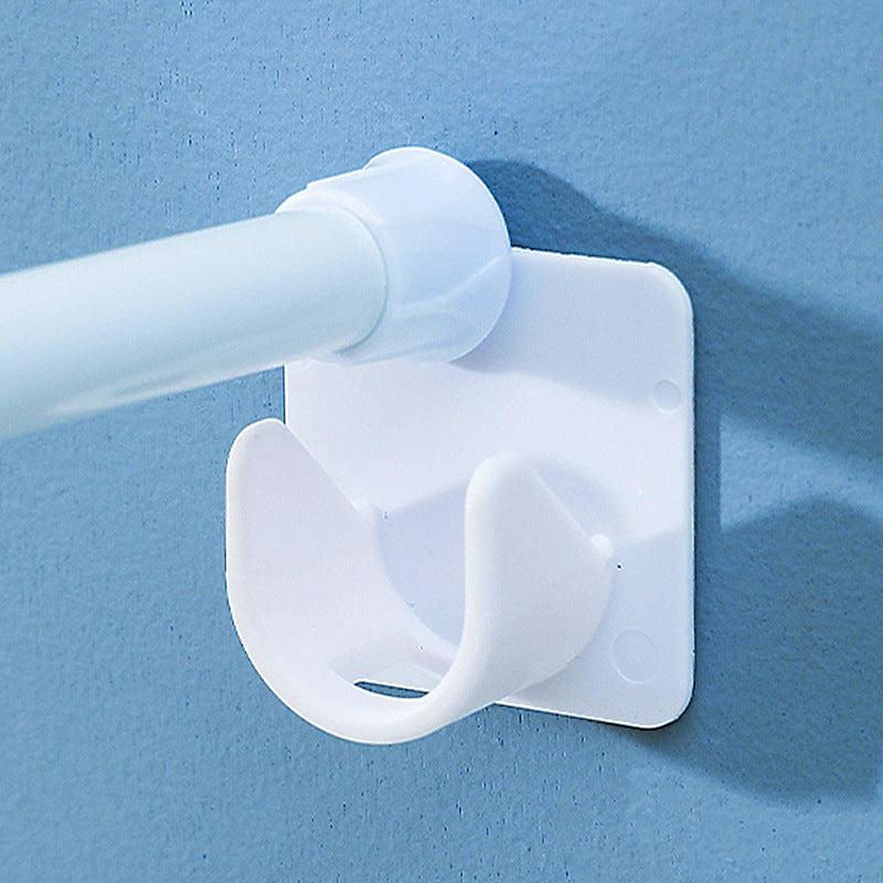 2pcs Adhesive Shower Curtain Rod Holder Bathroom Accessories