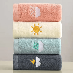 Cloud Embroidered Hand Towel Soft Absorbent Face Towel