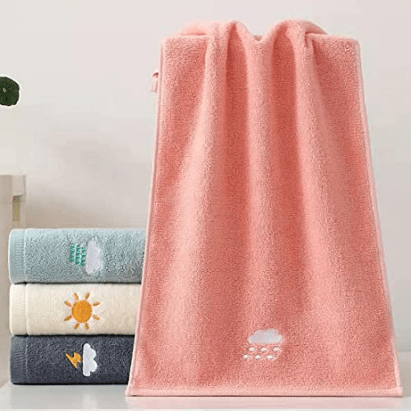 Cloud Embroidered Hand Towel Soft Absorbent Face Towel