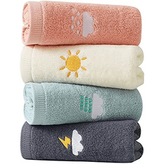 Cloud Embroidered Hand Towel Soft Absorbent Face Towel