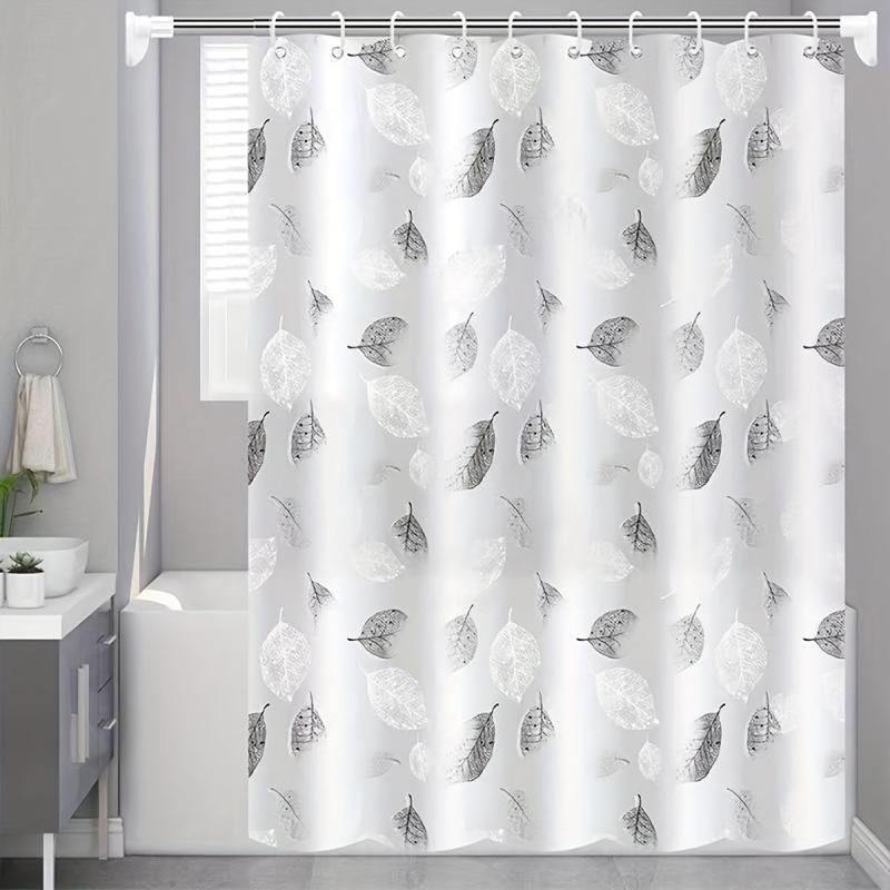 Waterproof Leaf Pattern Shower Curtain 70.87x70.87in