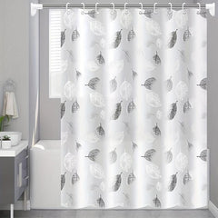 Waterproof Leaf Pattern Shower Curtain 70.87x70.87in