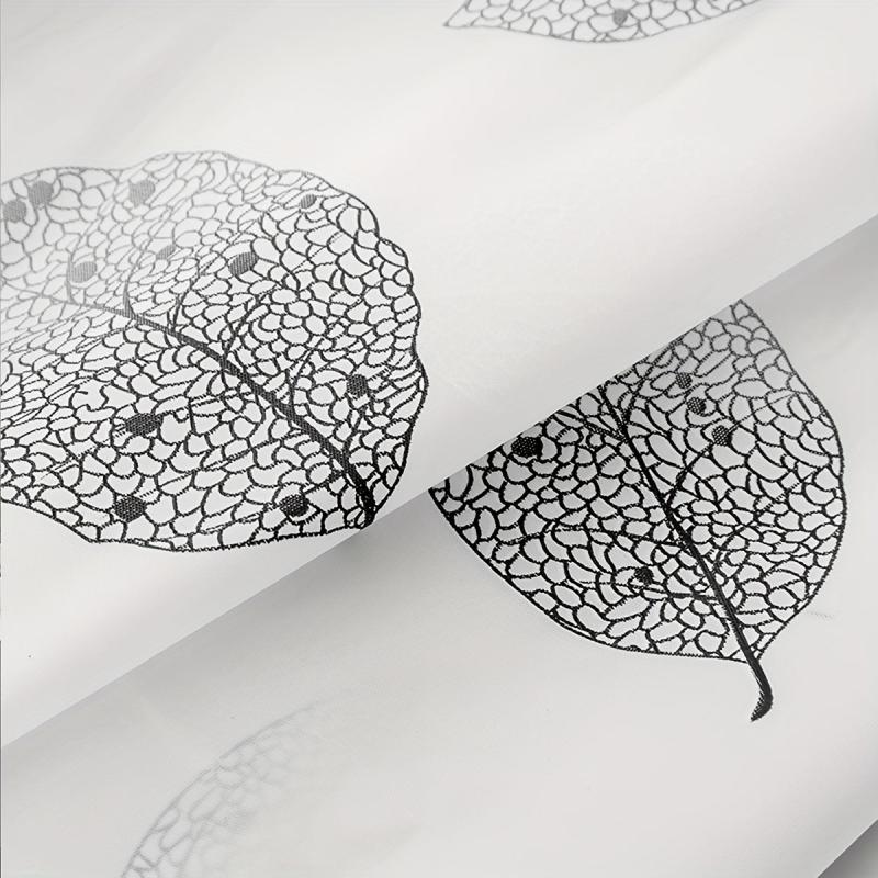 Waterproof Leaf Pattern Shower Curtain 70.87x70.87in