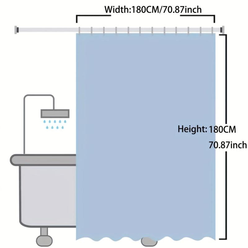 Waterproof Leaf Pattern Shower Curtain 70.87x70.87in