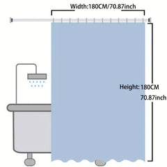 Waterproof Leaf Pattern Shower Curtain 70.87x70.87in