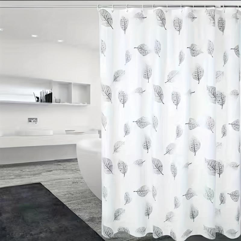 Waterproof Leaf Pattern Shower Curtain 70.87x70.87in