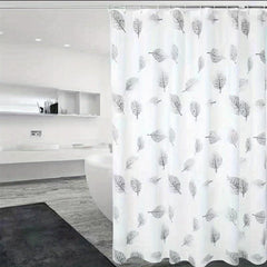 Waterproof Leaf Pattern Shower Curtain 70.87x70.87in