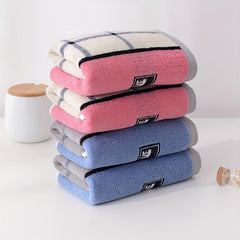2pcs Cotton Hand Towel Thickened Absorbent Face Wash Towel 13.4x30in