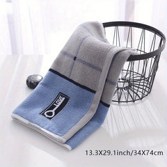 2pcs Cotton Hand Towel Thickened Absorbent Face Wash Towel 13.4x30in