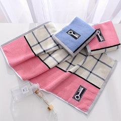 2pcs Cotton Hand Towel Thickened Absorbent Face Wash Towel 13.4x30in
