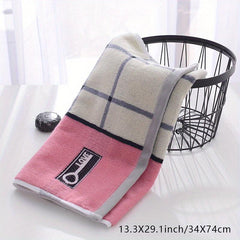 2pcs Cotton Hand Towel Thickened Absorbent Face Wash Towel 13.4x30in