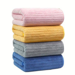Large Size Striped Cotton Bath Towel for Men and Women