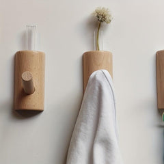 Wooden Non-perforated Hook Strong Load-bearing Hanger Decorative Hook