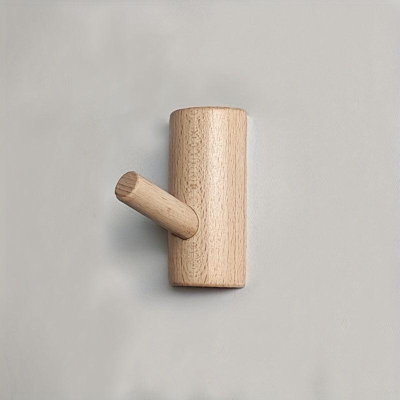 Wooden Non-perforated Hook Strong Load-bearing Hanger Decorative Hook