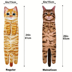 Christmas Cat Hand Towels - Absorbent Soft Decorative Washcloths