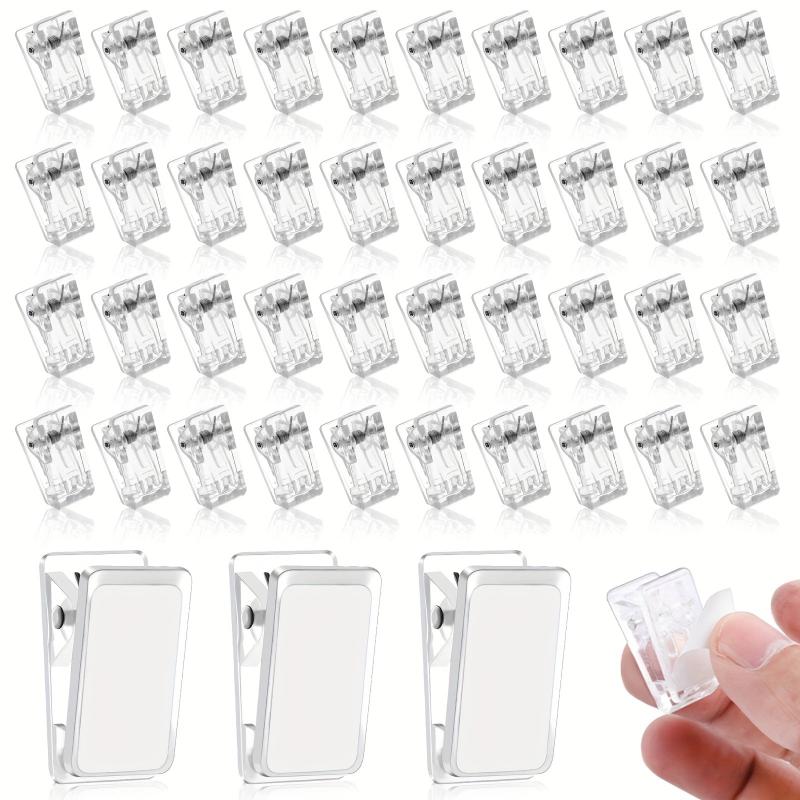 50pcs Wall Clips Self Adhesive Sticky Clips Photo Clips Plastic Sticky