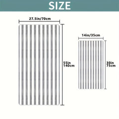 2pcs Coral Fleece Towel Set Soft Skin-friendly Striped Towel for Home Bathroom