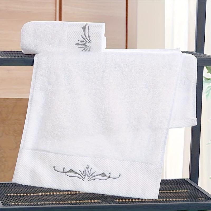 3pcs Cotton Embroidery Towel Set Soft Hand Bath Absorbent Towels