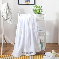 3pcs Cotton Embroidery Towel Set Soft Hand Bath Absorbent Towels