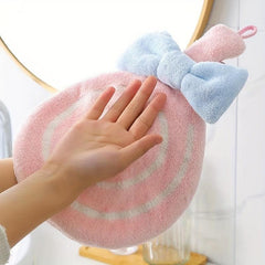 Lollipop Hand Towel Coral Velvet Soft Water Absorbing Kitchen Bathroom