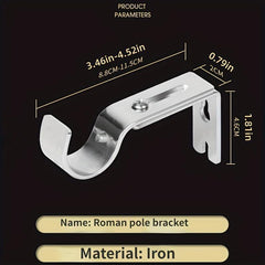 Adjustable Roman Rod Bracket with Telescopic Curtain Rod Bracket