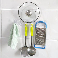 6-Hook Seamless Wall Hook for Bathroom Storage
