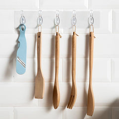 6-Hook Seamless Wall Hook for Bathroom Storage