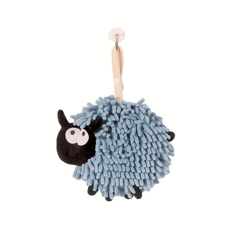 Cartoon Sheep Hand Towel Shape Decor Chenille Wipe Hand Ball