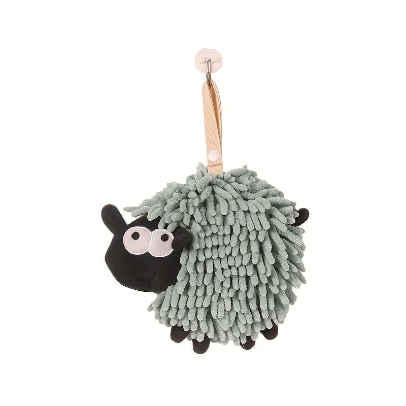 Cartoon Sheep Hand Towel Shape Decor Chenille Wipe Hand Ball