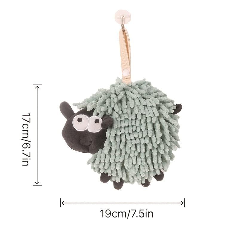 Cartoon Sheep Hand Towel Shape Decor Chenille Wipe Hand Ball