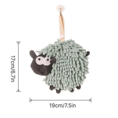 Cartoon Sheep Hand Towel Shape Decor Chenille Wipe Hand Ball
