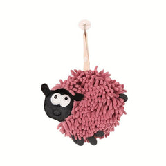 Cartoon Sheep Hand Towel Shape Decor Chenille Wipe Hand Ball