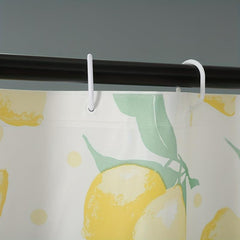 Yellow Lemon Pattern Shower Curtain 72in