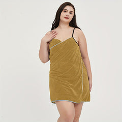 Women's Plush Fleece Bath Towel Dress