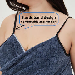 Women's Plush Fleece Bath Towel Dress