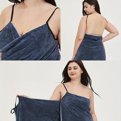 Women's Plush Fleece Bath Towel Dress