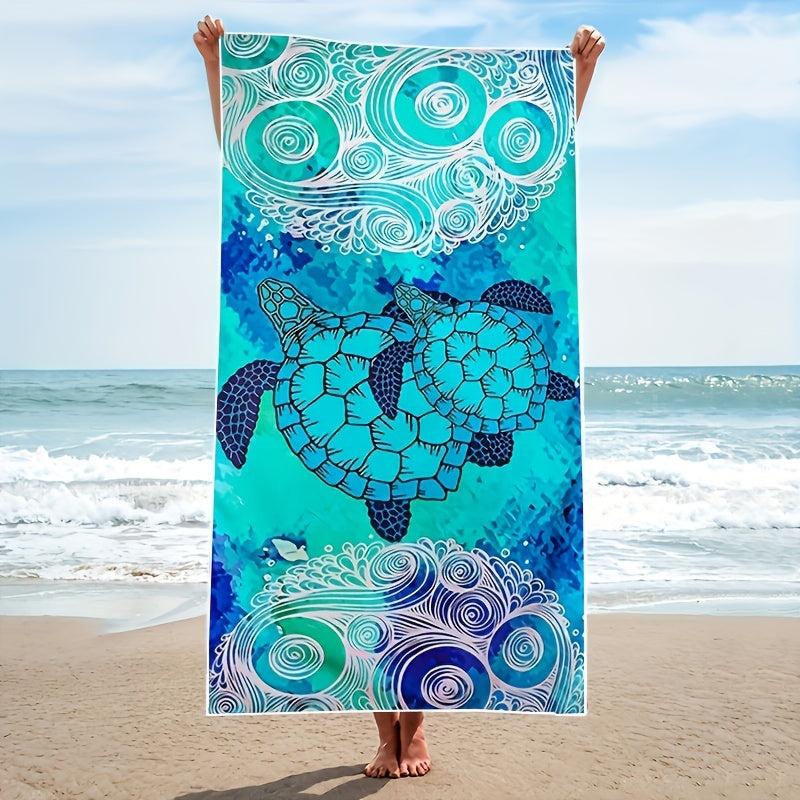 Sandproof Microfiber Beach Towel Soft & Absorbent 29.5x59in