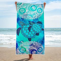 Sandproof Microfiber Beach Towel Soft & Absorbent 29.5x59in
