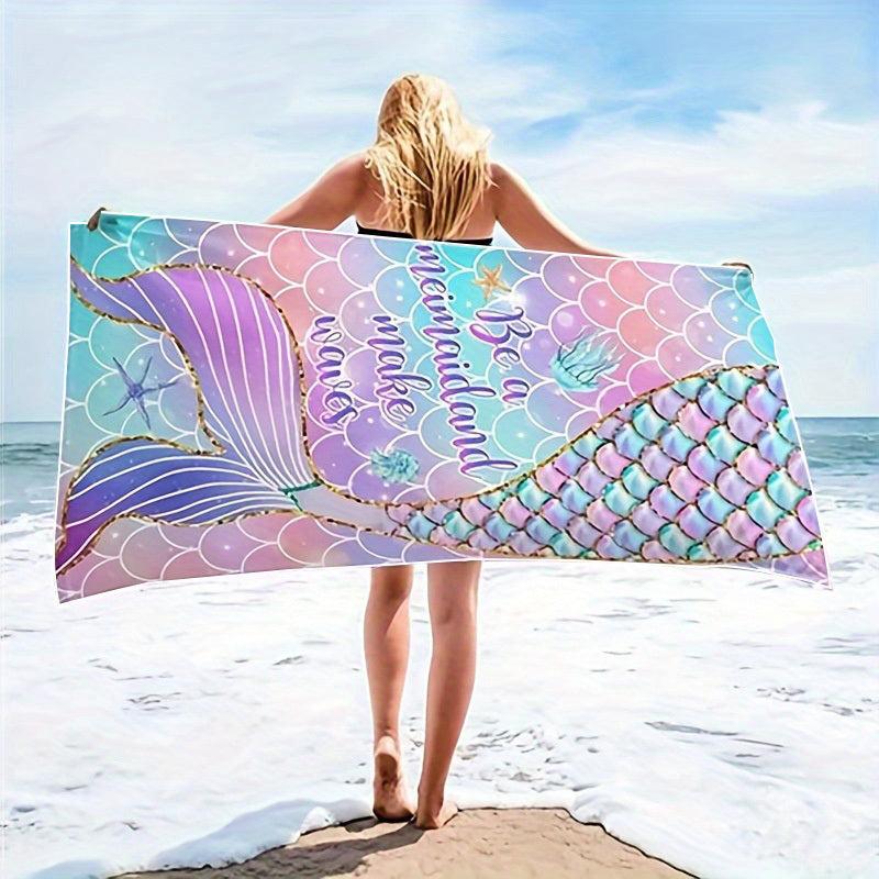 Sandproof Microfiber Beach Towel Soft & Absorbent 29.5x59in